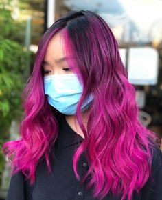 Short Magenta Hair, Mullet Fade, Red Hair Inspiration, Magenta Hair, Rainbow Hair Color, Extension Hair, Gorgeous Hair Color, Coloured Hair, Dyed Hair Inspiration