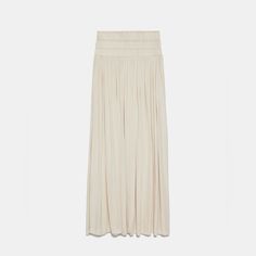 Brand New Maxi Skirt From Zara. Never Been Worn. With Tags Chic Pleated Skirt With Elastic Waistband, Elegant Beige Skirt With Elastic Waistband, Elegant Maxi Skirt With Elastic Waistband For Day Out, Elegant Beige Tiered Skirt Bottoms, Chic Beige High-waist Maxi Skirt, Chic Beige High Waist Maxi Skirt, Chic High-waist Beige Maxi Skirt, Chic Stretch Beige Pleated Skirt, Chic Beige Stretch Pleated Skirt