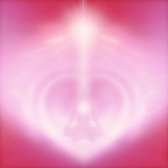 a heart shaped object in the middle of a pink and red background with light coming from it