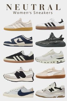 Neutral sneakers for you to add to your wardrobe 🤎  Women’s shoes, women’s sneakers, women’s style, women’s street style, casual style, women’s fashion, fall trends, fall outfit inspo, ootd inspo, outfit ideas, outfit inspiration, adidas samba, fall transition, on cloud sneakers, nike dunks, women’s Nikes, adidas sambas, puma Palermo, Yeezy 350, new balance 327, Nike blazer low, samba og   Follow my shop @LiziReed on the @shop.LTK app to shop this post and get my exclusive app-only content!  #liketkit #LTKStyleTip #LTKSeasonal #LTKShoeCrush @shop.ltk https://liketk.it/4LCTi Women Nike Sneakers Outfit, Nike By You Ideas, How To Style Nike Shoes Women, Nike Sneakers Outfits For Women, Women Footwear Casual, Puma Shoes Women Outfit Casual, Fall 2024 Sneaker Trends, Nike Sneakers Women Outfit Casual, Sneakers Fall 2024