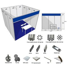 an image of a trade show booth set up with all kinds of tools and accessories