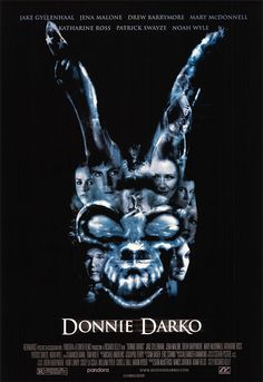 an advertisement for the movie's upcoming film, donnie darko is shown in