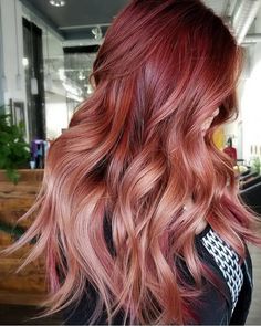 Fun Red Hair Color Ideas, Dark Peach Hair, Vodka Cranberry, Hair Craft, Hair Locks, Hair Color Highlights, Rose Gold Hair, Hair Colours