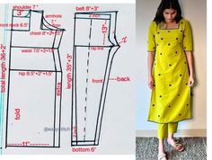 Kurti Drafting Pattern, Kurti Sewing, Sneha Paul, Stitching Classes, Telugu Jokes, Simple Frock Design