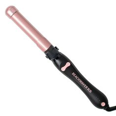 The Beachwaver B1.25 Midnight Rose is a versatile curling iron with a 1.25-inch ceramic barrel, perfect for creating loose, beachy waves or a beautiful blowout. It features 3 heat settings, a lightweight 5.5-inch barrel, simplified arrow buttons for easy rotation control, and an 8-ft swivel cord for added convenience. With its ergonomic handle and beveled, no-kink clamp, this curling iron is great for all hair types and textures, offering professional-level styling results. Color: Black. Self Rotating Curling Iron, Beachwaver Hairstyles, Curling Iron For Beach Waves, Beach Waver Curling Iron, Beach Wave Curling Iron, Big Curling Iron, Beach Waves Curling Iron, Beachwaver Curling Iron, Curling Iron Size