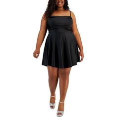 City Studios Women's Plus Size 14w Mini Fit & Flare Party Dress In Black Nwt 1 Day Handling Time From Houston,Tx Satisfaction Guaranteed Or Your Money Back! New Items Are Added Every Week. Size: 14w Material: 84% Nylon/16% Spandex Lining: 100% Polyester Condition: New With Tags Sku: K10 - 17 Chest (Arm Pit To Pit): 21" (Laid Flat. Unstretched) Length: 31" Shipping All Items Are Shipped From Houston,Tx,77477. Your Paid Item Will Ship In 1 Business Day With Tracking Number. Orders Paid On Friday A Friday Afternoon, Flowing Skirt, Cowl Neckline, Studio City, Monday Morning, Mini Dresses, Trendy Plus Size, Plus Size Dress, Black Mini