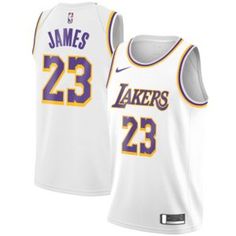 men's los lakers 23 lebron james white nike swingman replica basketball jersey