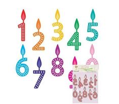 birthday candles that have numbers on them