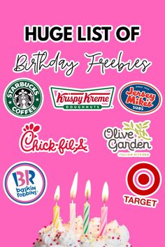 Birthday Freebies list Free Items To Get On Your Birthday, Freebies On Your Birthday List, Freebies For Birthday, Freebies For Your Birthday, Things To Get For Free On Your Birthday, Things To Do For Your 14th Birthday Party Ideas, Free Birthday Stuff List, Turning 12 Birthday Ideas, Birthday Month Freebies