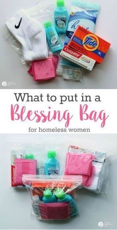 what to put in a blessing bag for homeless women and how to pack it up