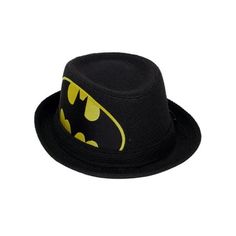 Batman Fedora Bucket Hat Size: One Size.  Color: Black.  Gender: unisex.  Age Group: adult. Hat Sizes, Cloth Bags, Fedora, Bucket Hat, Women's Accessories, Age Group, Bag Accessories, Batman, Bag Lady