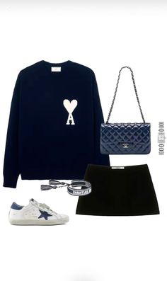 Navy Blue Outfits, Sporty Outfit Ideas, Punk Wedding, Sporty Outfit, Blue Outfits, Mode Zara, Outfit Layout, Casual Day Outfits, Fame Dr