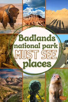 the badlands national park must see places with pictures of animals and people in them