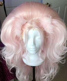 She is a show stopper for sure. When the lights go out your performance will still be seen 👀.22” inches long Realistic hairline Pink puff accessories included Cotton Candy Lace Front Wig, Cotton Candy Wig, Pastel Pink Wig, Pink Synthetic Wig, Cotton Candy Pink Wig, Drag Wigs, Bold Hair Color, Hair Sketch, Hair Accessories Pearl