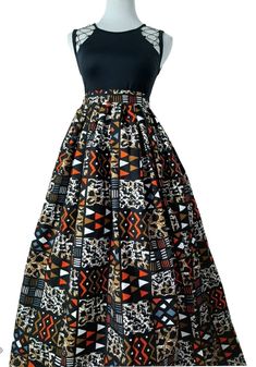 "African Maxi Skirt, African Clothing For Women, Ankara Maxi Skirt, African Plus Size Skirt, Maxi Skirt With Pockets, African Gift For Her, This authentic African Print Maxi skirt is simply breathtaking!! This African Maxi Skirt is rich variety of color! It is simply elegant, gorgeous, beautiful and will keep all attention on you! This High waisted ankara maxi skirt is custom made and is available in all sizes! Listing is for skirt ONLY. It does not include matching kimono top. Please convo if y Fitted Black Printed Skirt, Multicolor Printed Flared Skirt, Ankara Maxi Skirt, African Maxi Skirt, Maxi Skirt With Pockets, African Print Maxi Skirt, African Gifts, Plus Size Skirt, African Print Skirt