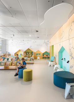 the children's room is clean and ready for their parents to use it as a playroom