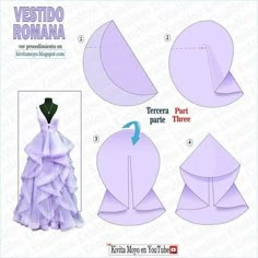 how to make an origami dress with paper step by step instructions for beginners