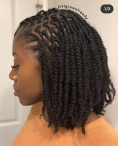 Matured Two Strand Twist Locs, Starter Loc Twists, C Shape Loc Parts, Instalocs On Short Hair, Two Strand Twist Starter Locs Short 4c Hair, Mini Twist Starter Locs, Twists With Extensions On Natural Hair, Small Two Strand Twist Starter Locs, Natural Two Strand Twist Styles