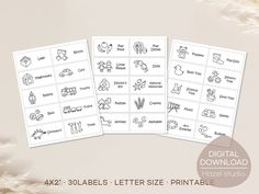 4x2 printable alphabet flash cards for kids