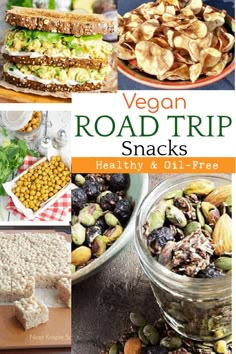 vegan road trip snacks healthy and oil - free for the whole family to enjoy