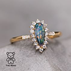 Australian Black Opal & Halo Diamond Engagement Ring-1 Dark Opal Engagement Ring, Real Opal Ring, Natural Opal Engagement Ring, Black Opal Rings, Diamond And Opal Engagement Ring, Black Opal Wedding Ring, Opal Diamond Engagement Ring, Antique Opal Ring, Gold Opal Engagement Ring