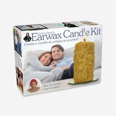 the earwax candle kit is packaged in a cardboard box and ready to be used