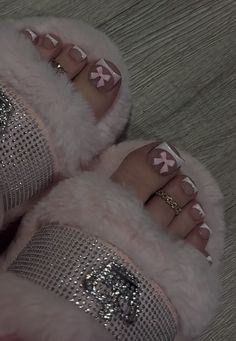 #nails Ballet Nails Aesthetic, Toes Inspo Nails, Toe Inspo Nails, Cute Toes Nails Designs, Matching Acrylic Nails And Toes, Acrylic Nails And Toes Matching, Feet Nails Ideas, Matching Toes And Nails, Birthday Toes