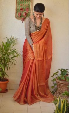 Handloom Tissue Silk Saree In Orange, Handloom Orange Tissue Silk Saree, Orange Tussar Silk Blouse Piece For Wedding, Orange Chanderi Handloom Blouse Piece, Festive Orange Cotton Silk Blouse Piece, Orange Cotton Silk Blouse Piece For Festivals, Orange Slub Silk Saree For Wedding, Orange Cotton Silk Saree For Wedding, Orange Handloom Cotton Silk Blouse Piece