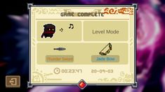 a screen shot of the game complete level mode