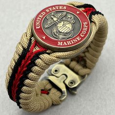 Usmc Dress Blues, Paracord Uses, Usmc Gifts, Marine Corps Ranks, Marine Corps Gift, Clever Inventions, Wood Jewelry Diy, Paracord Watch, Military Gift