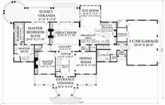 the first floor plan for this luxury home