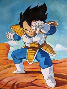 a painting of gohan from dragon ball