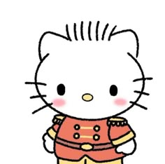 an image of a hello kitty in uniform