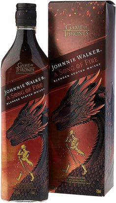 a bottle of game of thrones johnie walker's son of fire