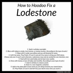 How to Fix a Lodestone What Is Hoodoo, Red Brick Dust Hoodoo, Shut Up Spell Hoodoo, Root Work Hoodoo, Unbinding Spell Hoodoo