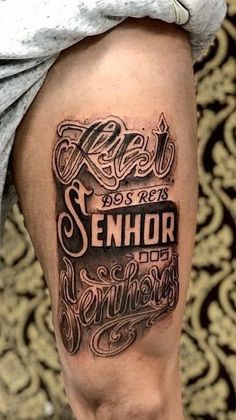 a person with a tattoo on their leg that says, respect is the best senior