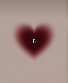 a heart shaped object with the letter b on it