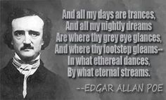 edgar poe with quote about the poem edgar poe