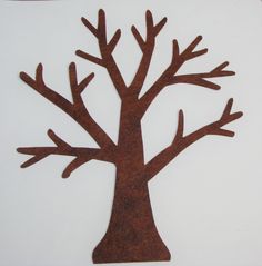 a paper cut out of a tree with no leaves