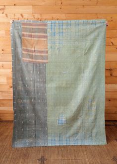 Seafoam Kantha Throw - Slow Roads Boro Quilt, Kantha Cloth, Art Principles, Pine Cone Candles, Traditional Textiles, Principles Of Art, Studio Home, Quilt Material, Indian Crafts