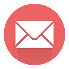 an email envelope icon in a red circle