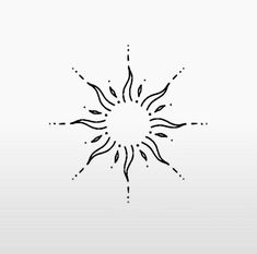 a black and white drawing of a starburst on a white background with lines