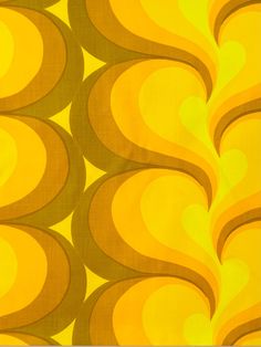 an abstract yellow and brown background with wavy circles in the shape of spirals or waves