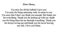 Thank You Mom Quotes, Love You Mom Quotes, Mom Birthday Quotes, Mom Quotes From Daughter, Mom Poems, Happy Mother Day Quotes, Love My Mom, Mother Daughter Quotes