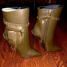 Never Worn Kendall Miles Booties Miles Shoes, Olive Boots, Brown Suede Ankle Boots, Tan Ankle Boots, Black Leather Wedges, Moccasin Boots, Wedges Style, Lace Up Booties, Skechers Women