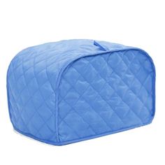 a blue toilet bag on a white background