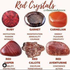 Carnelian Color Aesthetic, Red Crystals Identification, Red Stones Crystals, Red Garnet Crystal Meaning, Red Agate Crystal Meaning, Red Jasper Crystal Meaning, Red Crystals Stones, Red Agate Meaning