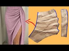 a woman's skirt is shown with the side slit removed from her waist and it has