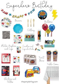 a birthday party with lots of different items