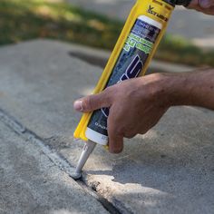 100% acrylic latex water-based product is textured and extremely elastic in most temperatures. Powerful adhesion spans gaps up to 3" wide. Ultra low VOC is environmentally friendly with no harsh chemical smells. Perfect for repairing large or small cracks in concrete, brick, or stone including sidewalks, garages, sheds, driveways, and patios. Adheres to: asphalt, brick, mortar, concrete, stone, stucco, wood, and cinder block. Paintable. Fix Cracked Concrete, Vintage Window Decor, Repair Cracked Concrete, Concrete Repair Products, Concrete Sealant, Driveway Repair, Concrete Patio Makeover, Concrete Repair, Porch Landscaping